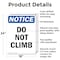 Signmission Do Not Climb, 18 in W x Rectangle, Aluminum OS-2PACK-NS-A-1824-V-11118 - alternate 4